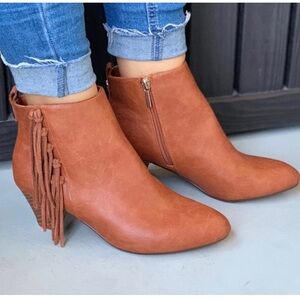 Thalia Sodi Fringe “Lorys” ankle bootie